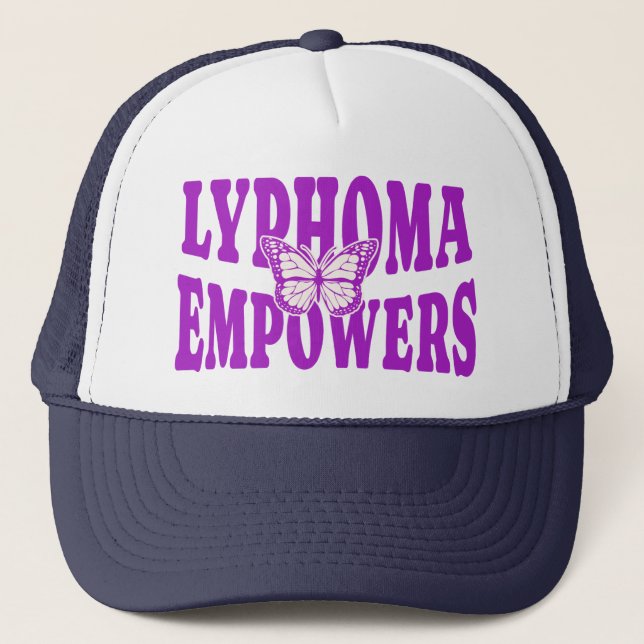 Lymphoma Empowers Baseball Cap | Purple Ribbon  (Front)
