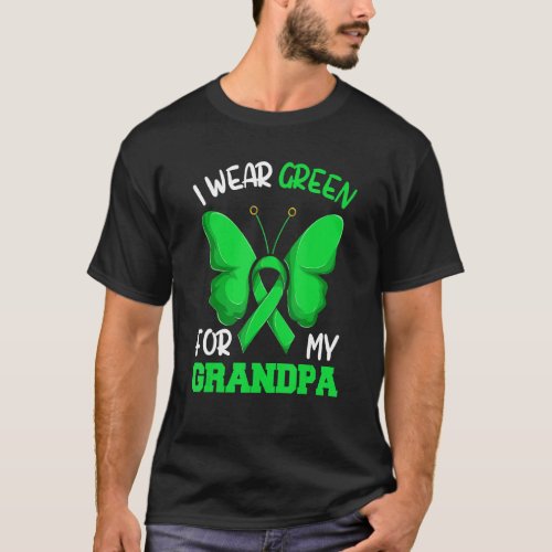 Lymphoma Family Suppor  I Wear Green For My Grandp T_Shirt