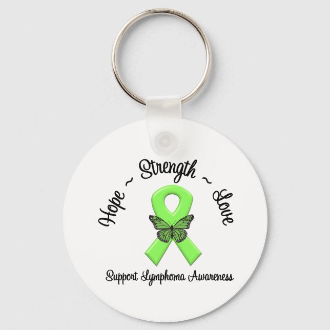 Lymphoma Hope Love & Strength Keychain (Front)