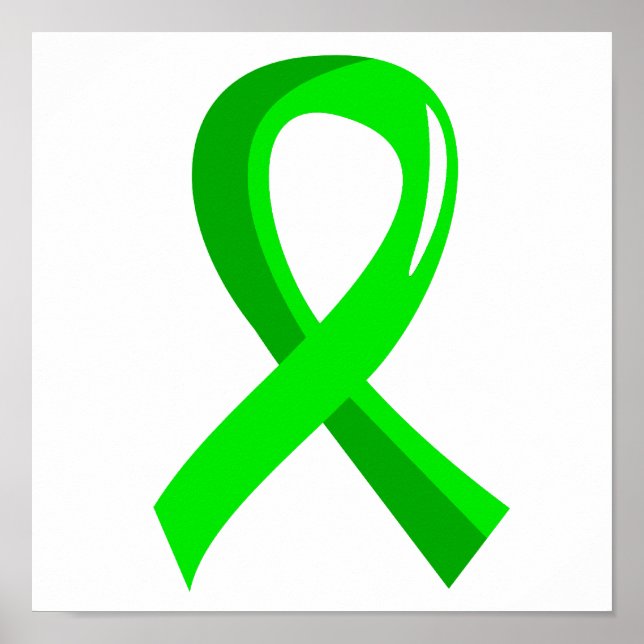 Lymphoma Lime Green Ribbon 3 Poster (Front)