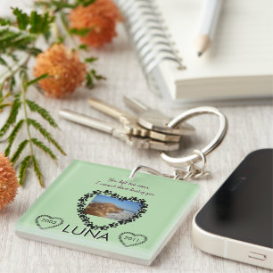 Lymphoma Pawprint Ribbon Tribute Keychain
