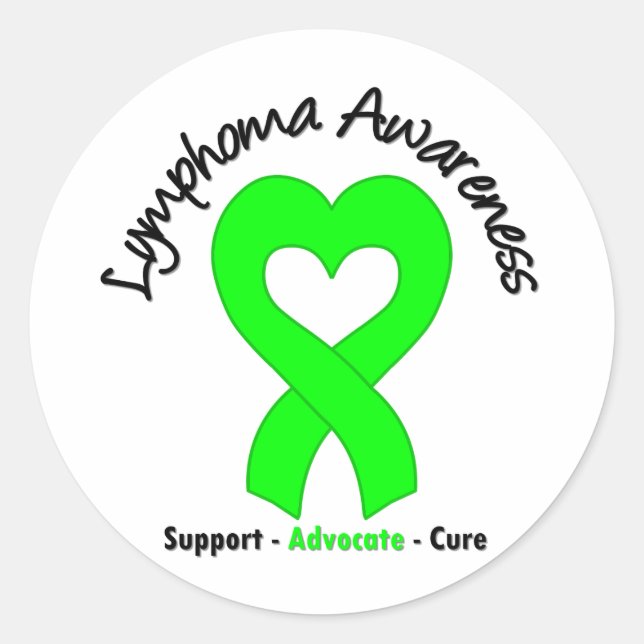 Lymphoma Ribbon Classic Round Sticker (Front)