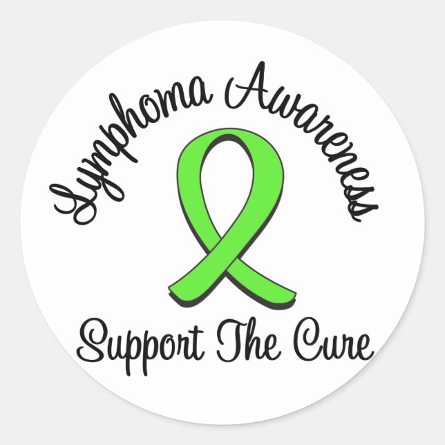 Lymphoma Support Cure Classic Round Sticker (Front)
