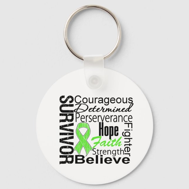Lymphoma Survivor Collage Keychain (Front)