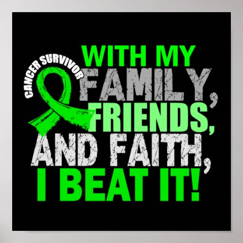 Lymphoma Survivor Family Friends Faith Poster