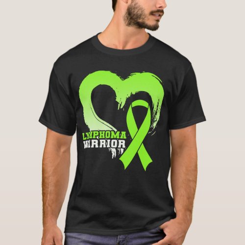 Lymphoma Warrior Awareness Heart T_Shirt