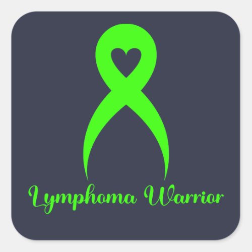 Lymphoma Warrior Hodgkins Lymphoma Awareness Square Sticker