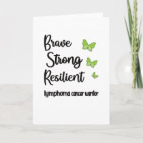 Lymphoma Warrior Hodgkins Lymphoma Cancer Survivor Card