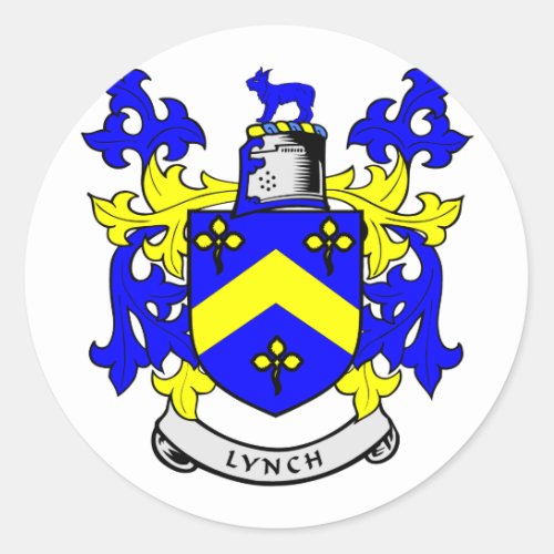 LYNCH Coat of Arms Classic Round Sticker