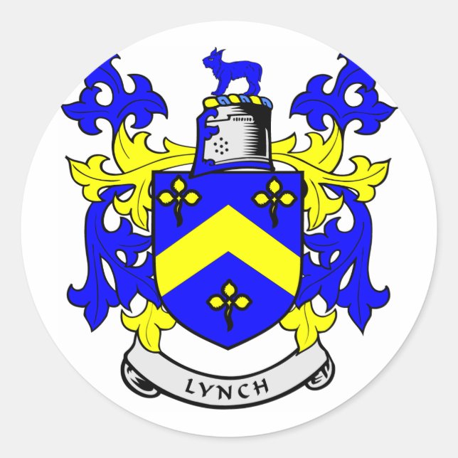 LYNCH Coat of Arms Classic Round Sticker (Front)