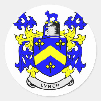 LYNCH Coat of Arms Classic Round Sticker
