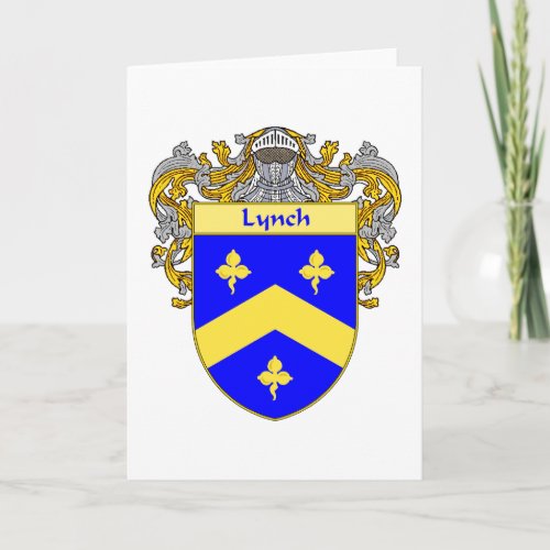 Lynch Coat of Arms Mantled Holiday Card