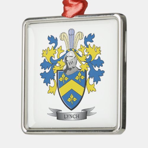 Lynch Coat of Arms Metal Ornament