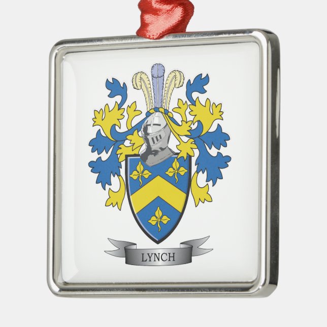 Lynch Coat of Arms Metal Ornament (Left)