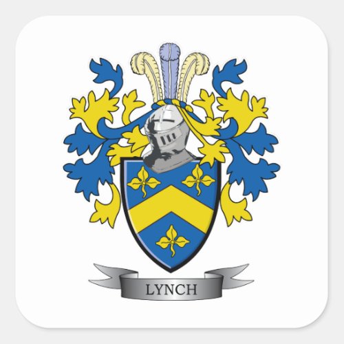 Lynch Coat of Arms Square Sticker