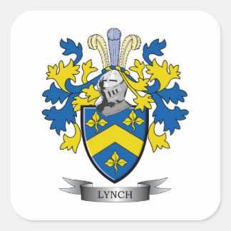 Lynch Coat of Arms Square Sticker
