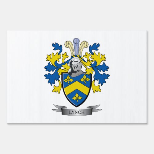 Lynch Coat of Arms Yard Sign