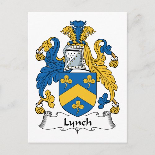 Lynch Family Crest Postcard