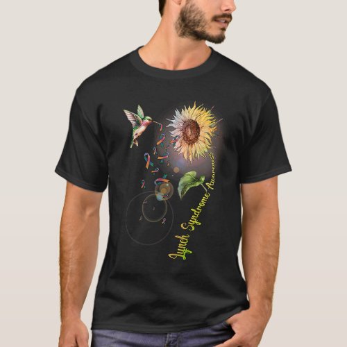 Lynch Syndrome Sunflower Hummingbird T_Shirt