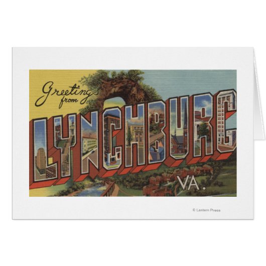 Lynchburg, Virginia - Large Letter Scenes Cards (Front Horizontal)