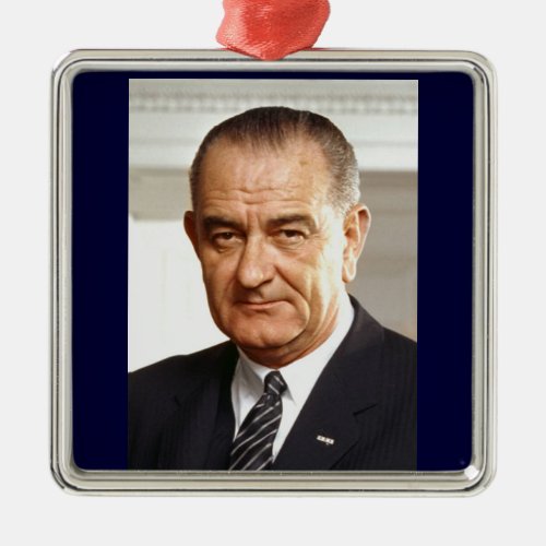 Lyndon B Johnson 36th President Metal Ornament