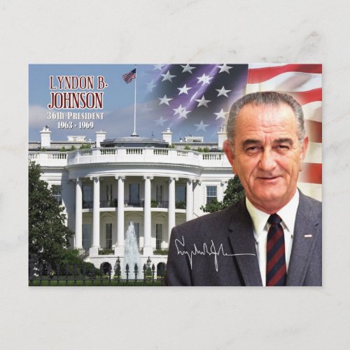 Lyndon B Johnson _  36th President of the US Postcard