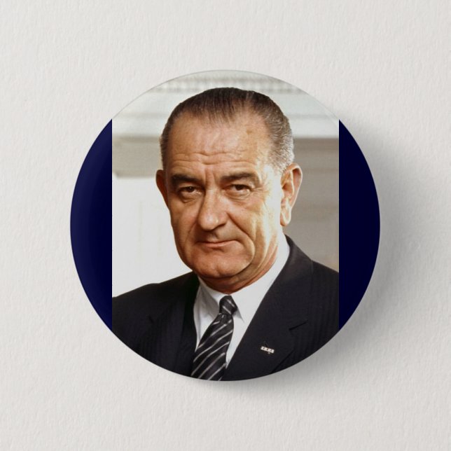 Lyndon B. Johnson 36th President Pinback Button (Front)