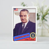 Lyndon B. Johnson Baseball Card (Standing Front)