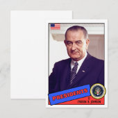Lyndon B. Johnson Baseball Card (Front/Back)
