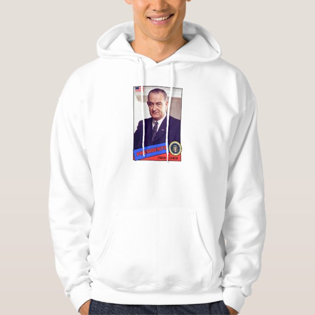 Lyndon B. Johnson Baseball Card Hoodie (Front)