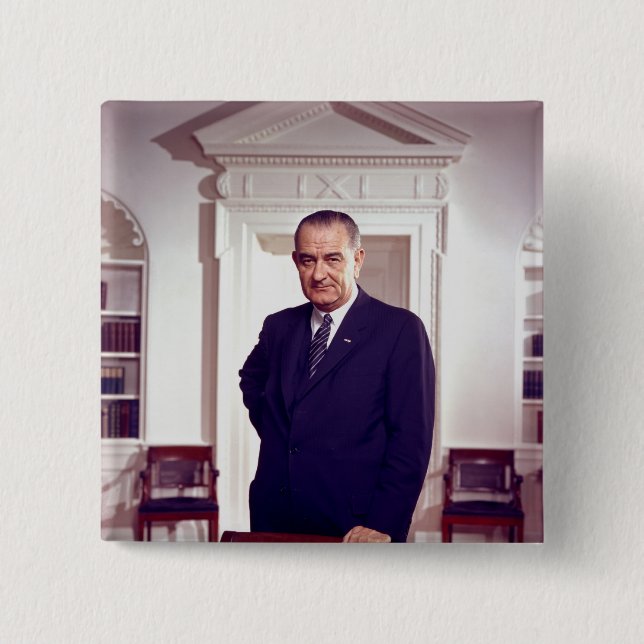 Lyndon B Johnson Pinback Button (Front)