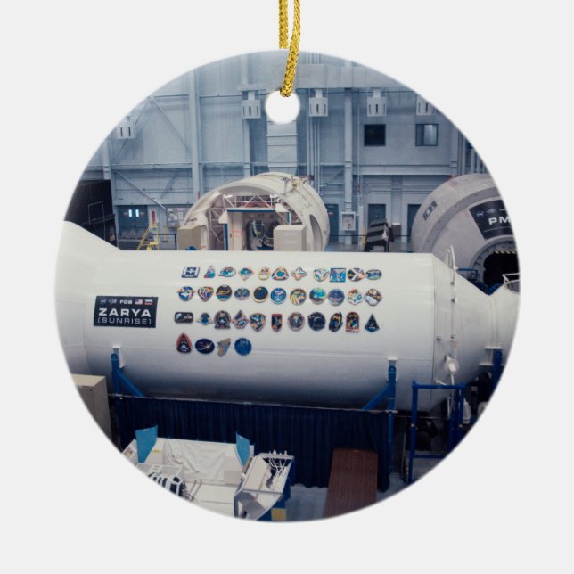 Lyndon B. Johnson Space Center Ceramic Ornament (Front)