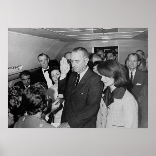 Lyndon B Johnson taking the Oath of Office Poster
