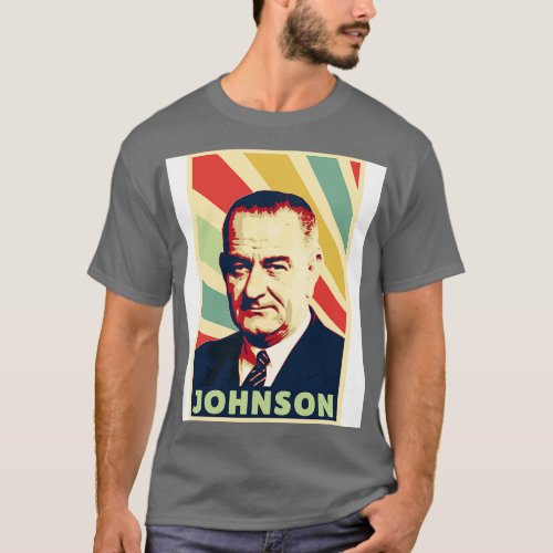 Lyndon B Johnson Vintage Colors T_Shirt