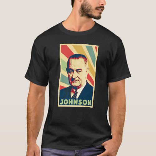 Lyndon B Johnson Vintage Colors T_Shirt