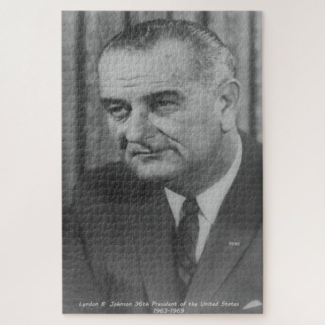 Lyndon B. Johson President of the United States Jigsaw Puzzle (Vertical)