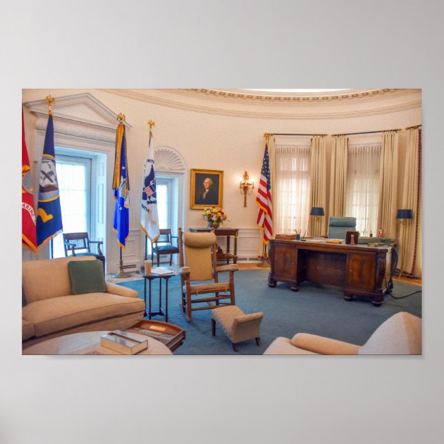 Lyndon Baines Johnson Oval Office Replica Poster (Front)
