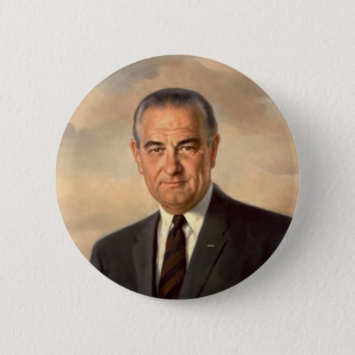 Lyndon Johnson Official Portrait Button