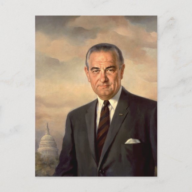 Lyndon Johnson Official Portrait Postcard (Front)
