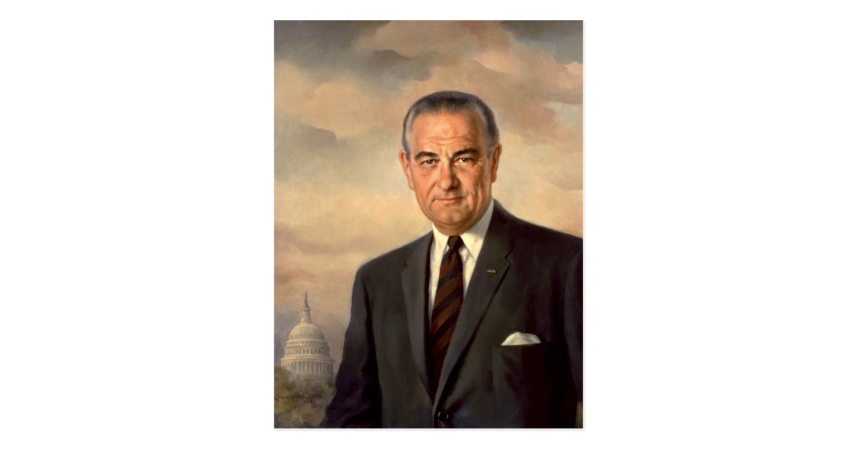 Lyndon Johnson Official Portrait Postcard | Zazzle.com