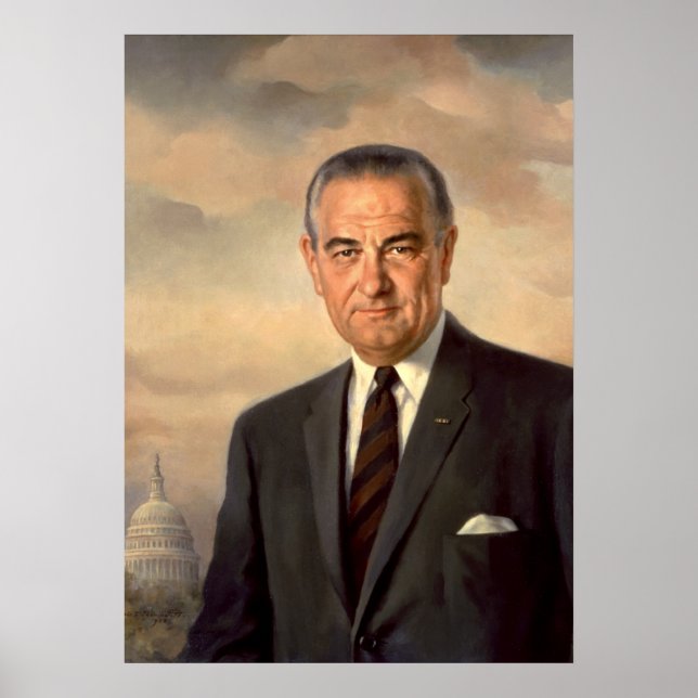 Lyndon Johnson Official Portrait Poster (Front)