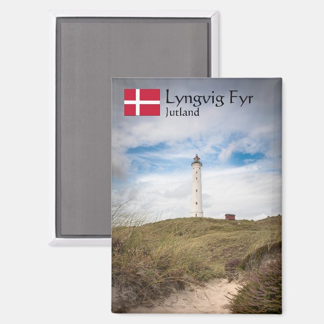 Lyngvig Lighthouse Souvenir Magnet (Front/Back)
