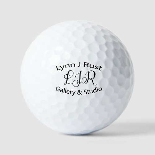 Lynn J Rust logo golf balls