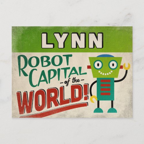 Lynn Massachusetts Robot _ Funny Vintage Postcard