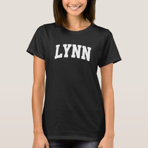 Lynn Vintage Retro Sports College Gym Arch Funny   T_Shirt