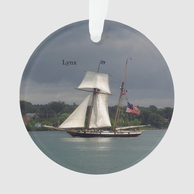 Lynx acrylic ornament (Front)