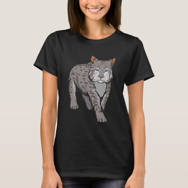 Lynx Art Design Illustration Wildcat Lynx T-Shirt (Front)