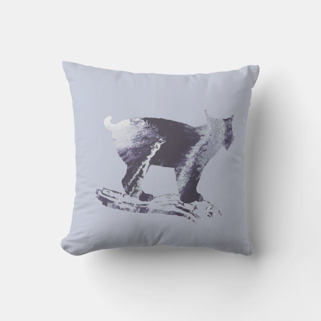 Lynx Art Throw Pillow (Front)