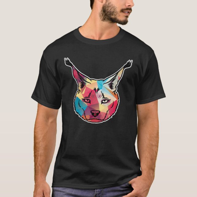 Lynx Caracal Cat Sahara Safari Wild Animal Zoo Zoo T-Shirt (Front)