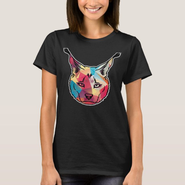 Lynx Caracal Cat Sahara Safari Wild Animal Zoo Zoo T-Shirt (Front)